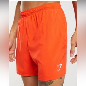 Gymshark Arrival 5” Men’s Workout Shorts Orange Medium